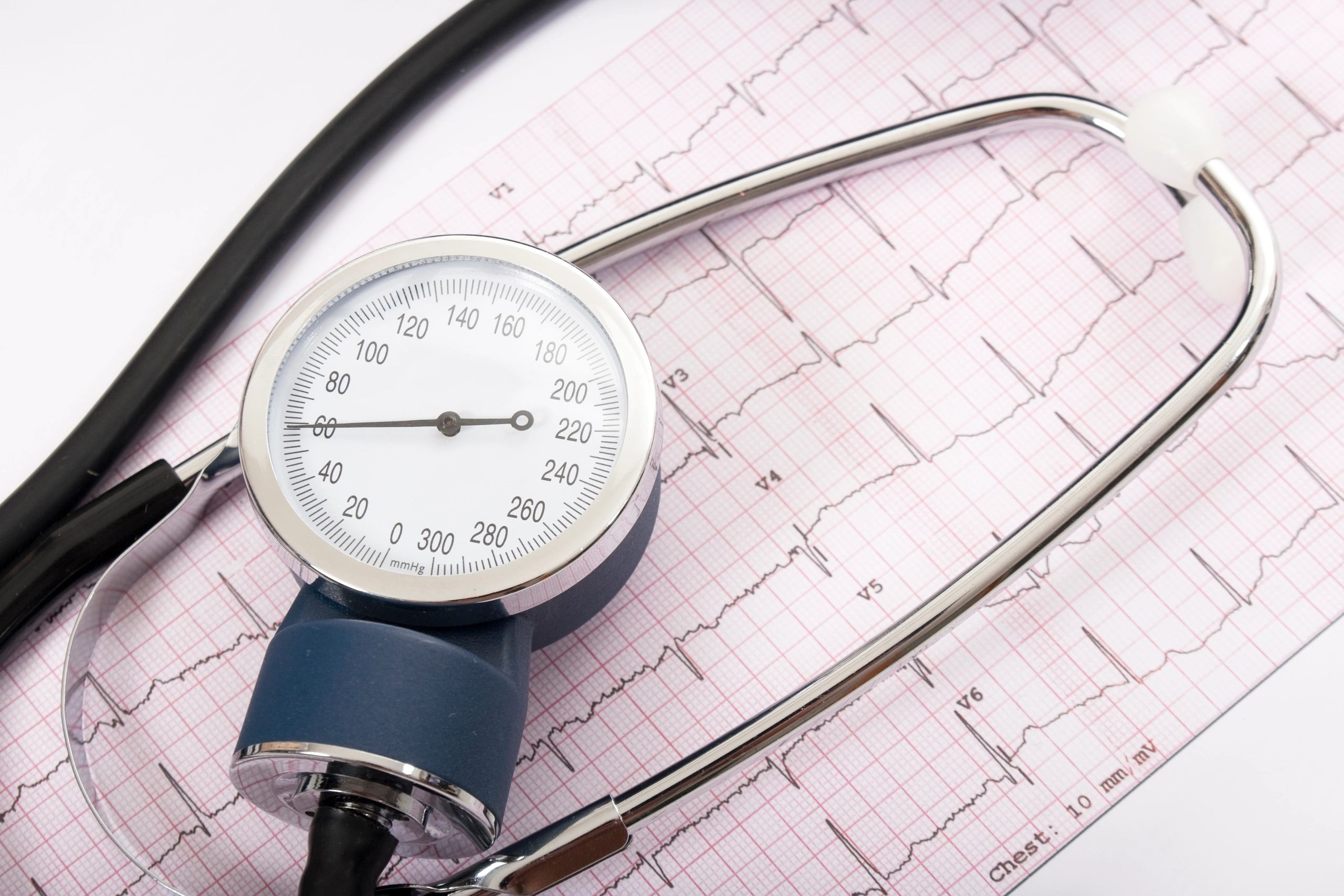 Blood pressure monitor with ECG readout